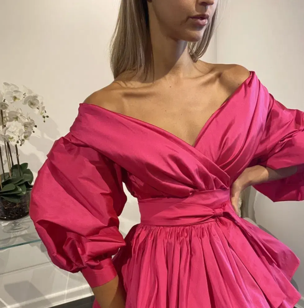 Alin Le Kal Chloe Dress Fuchsia Pink Size 6 - Image 2