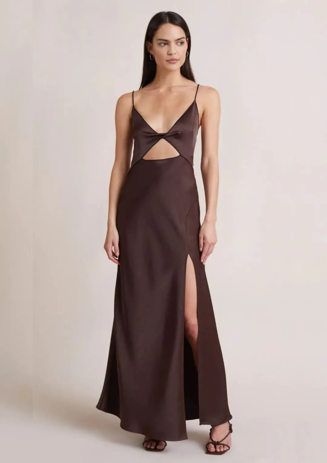 Bec & Bridge Hazel Maxi Dress Chocolate Size 8 for rent on The Volte - main image