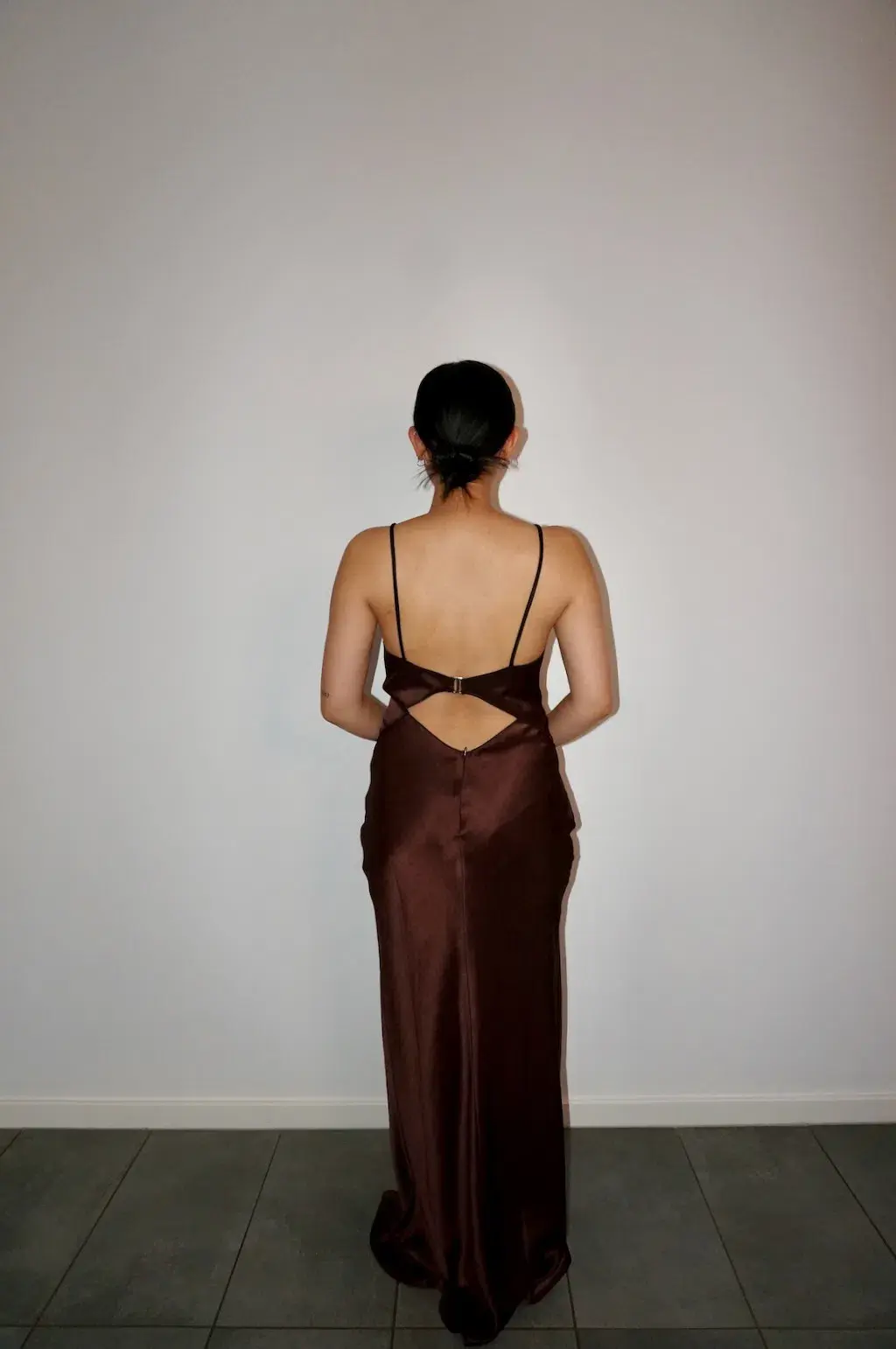 Bec & Bridge Hazel Maxi Dress Chocolate Size 8 for rent on The Volte - main image