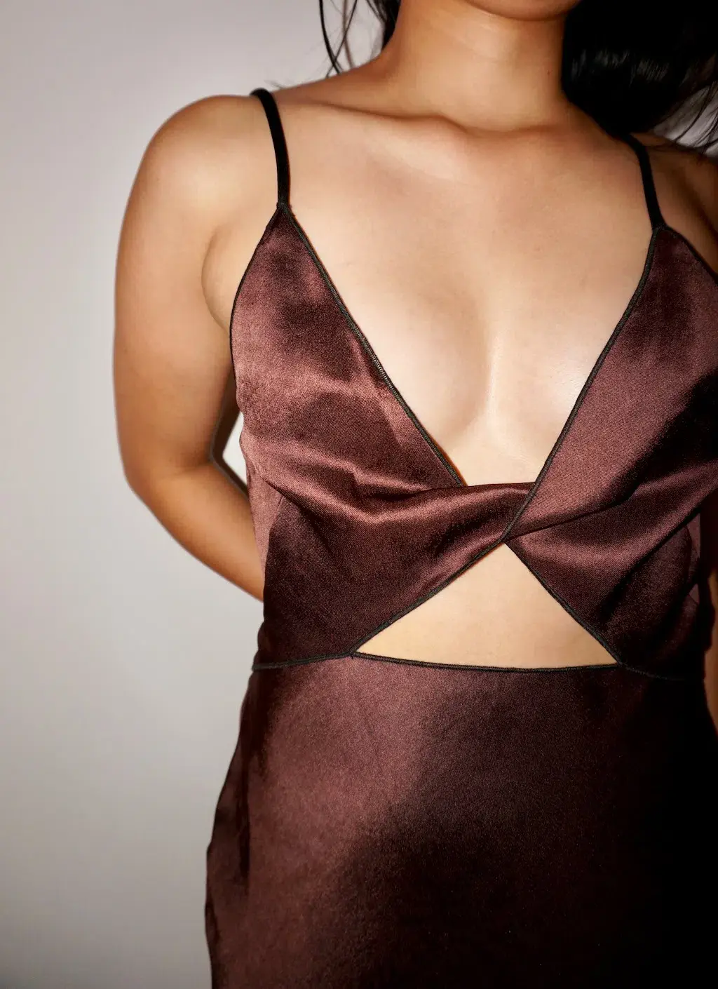 Bec & Bridge Hazel Maxi Dress Chocolate Size 8 for rent on The Volte - main image