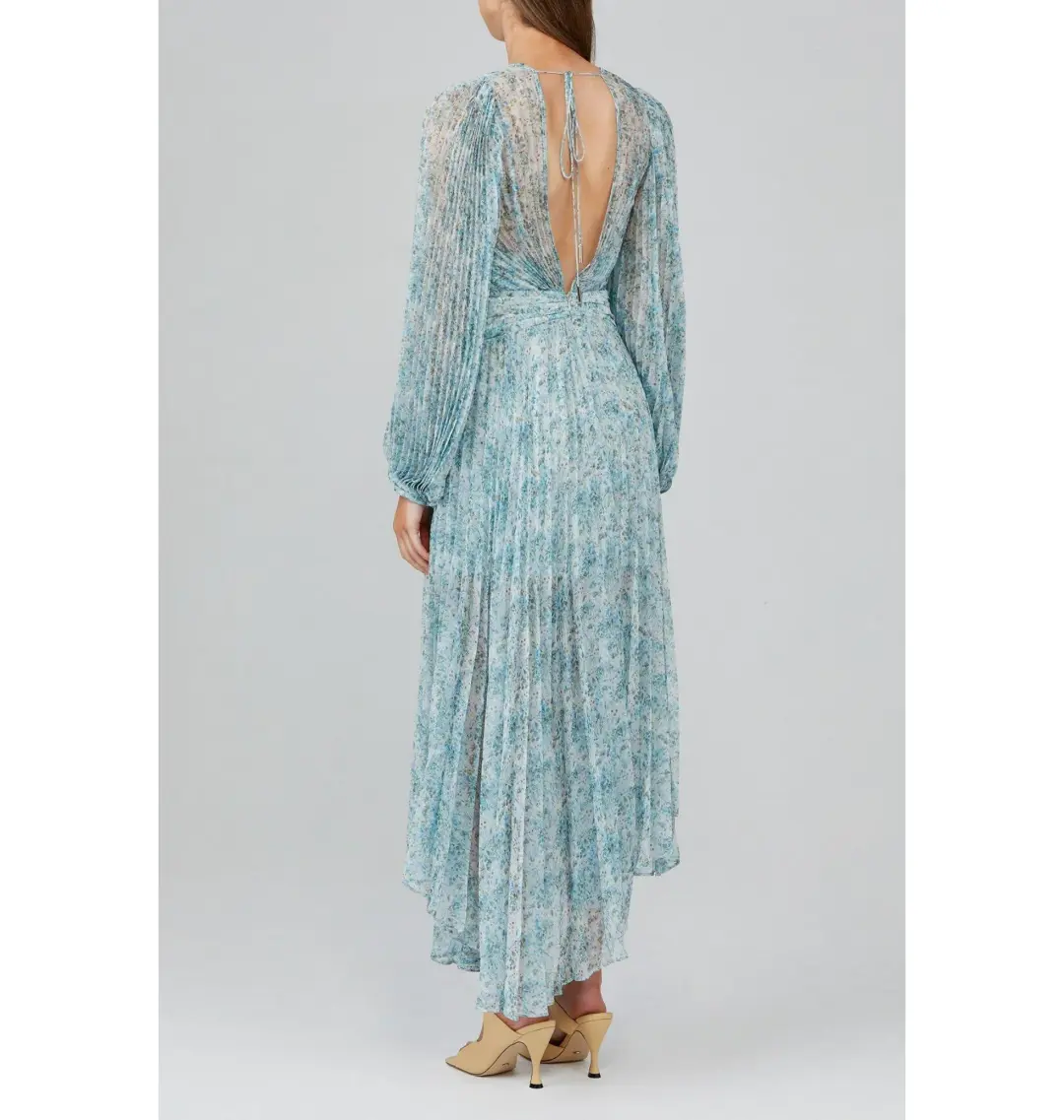 Acler Astone Midi Dress Blue Size AU 12 for rent on The Volte - main image