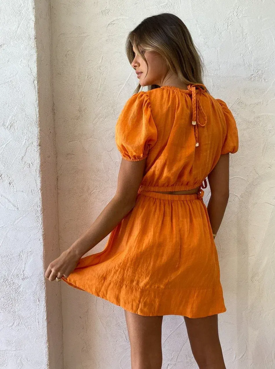 New Romantics Lavender Mist Mini Dress in Marigold Size 6 for rent on The Volte - main image