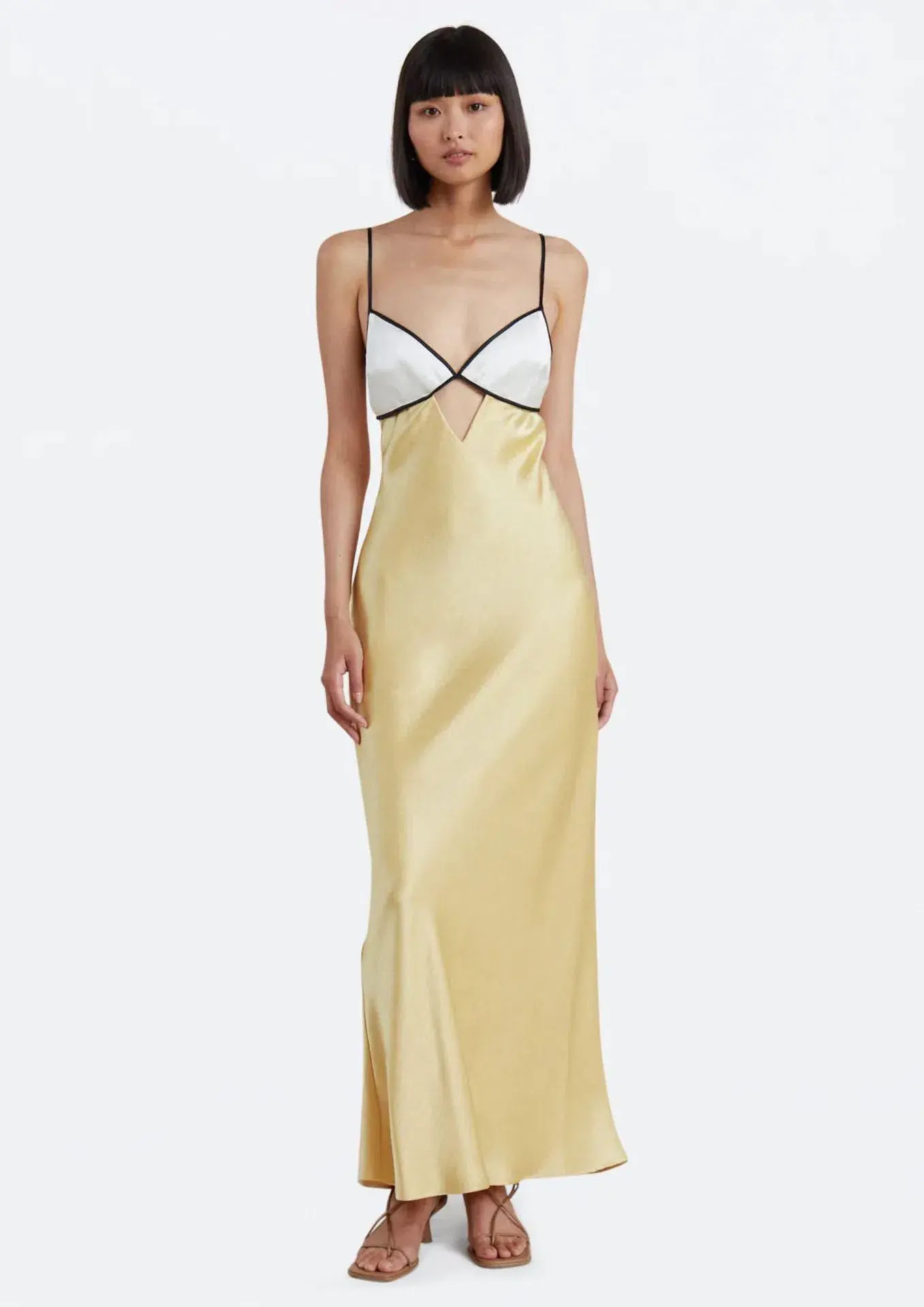 Bec & Bridge Nadia Bustier Maxi Dress Straw/Ivory Size 10 / M - Image 1