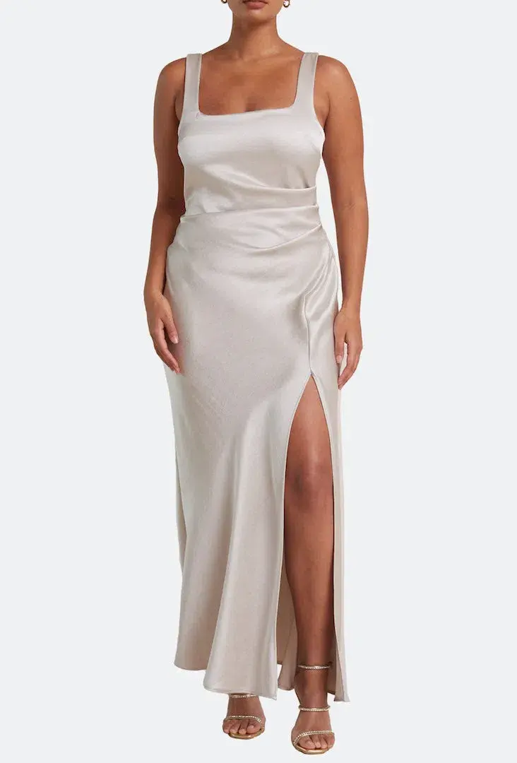 Beck & Bridge Dreamer Square Neck Dress in Sand Size 8 / S - Image 1