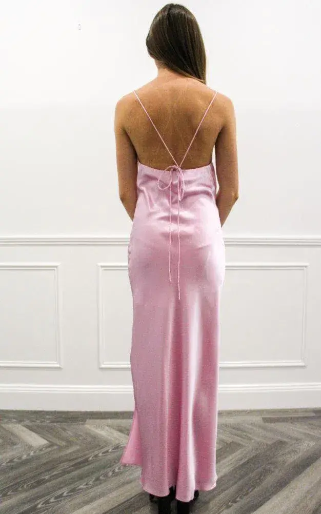 Ginia Lexi Silk Slip Dress Pink Size XS / Au 6 - Image 4