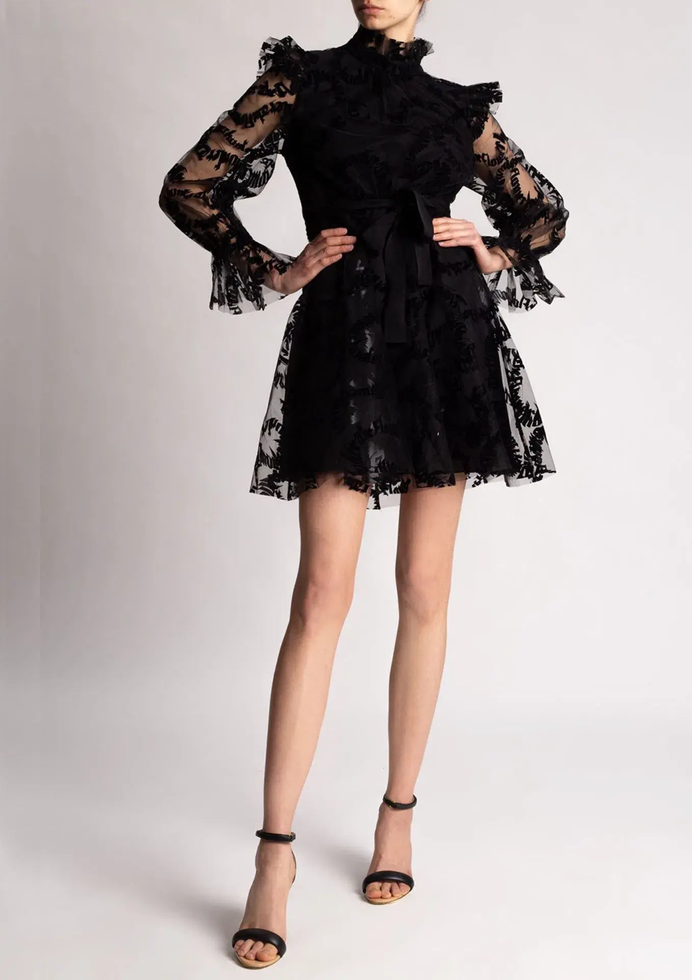 Zimmermann Mesh Mini Dress Black Size 8 - Image 1