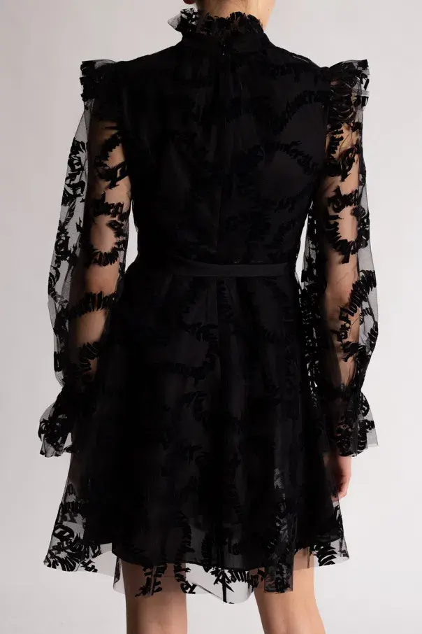 Zimmermann Mesh Mini Dress Black Size 8 - Image 2