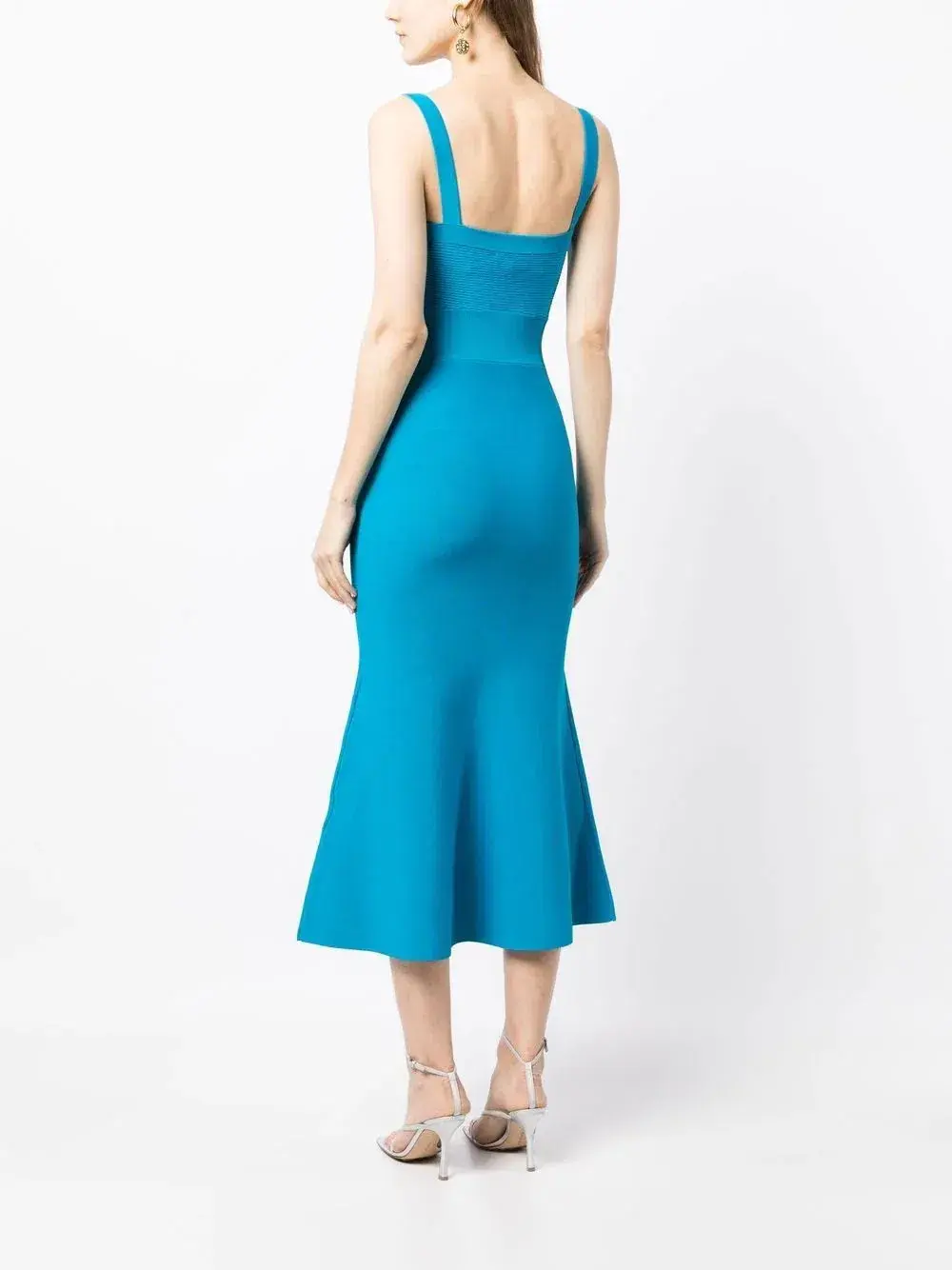 Rebecca Vallance Alma Knit Midi Dress Blue Size M / AU 8 - Image 3