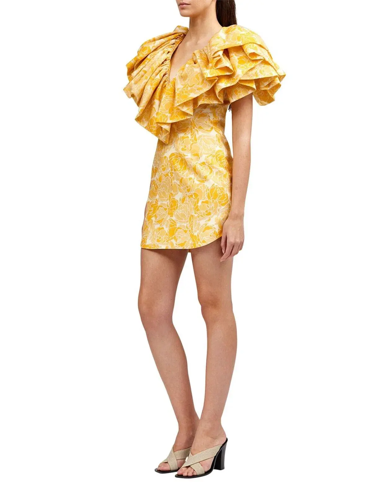 Acler Beston Mini Dress Yellow Size 8 - Image 2