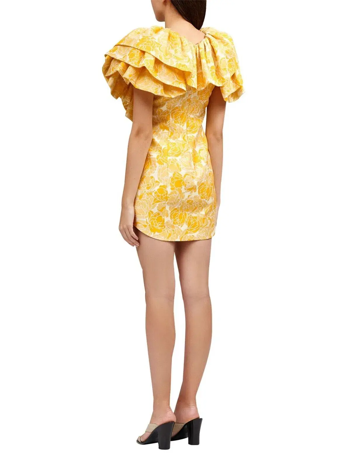 Acler Beston Mini Dress Yellow Size 8 - Image 4