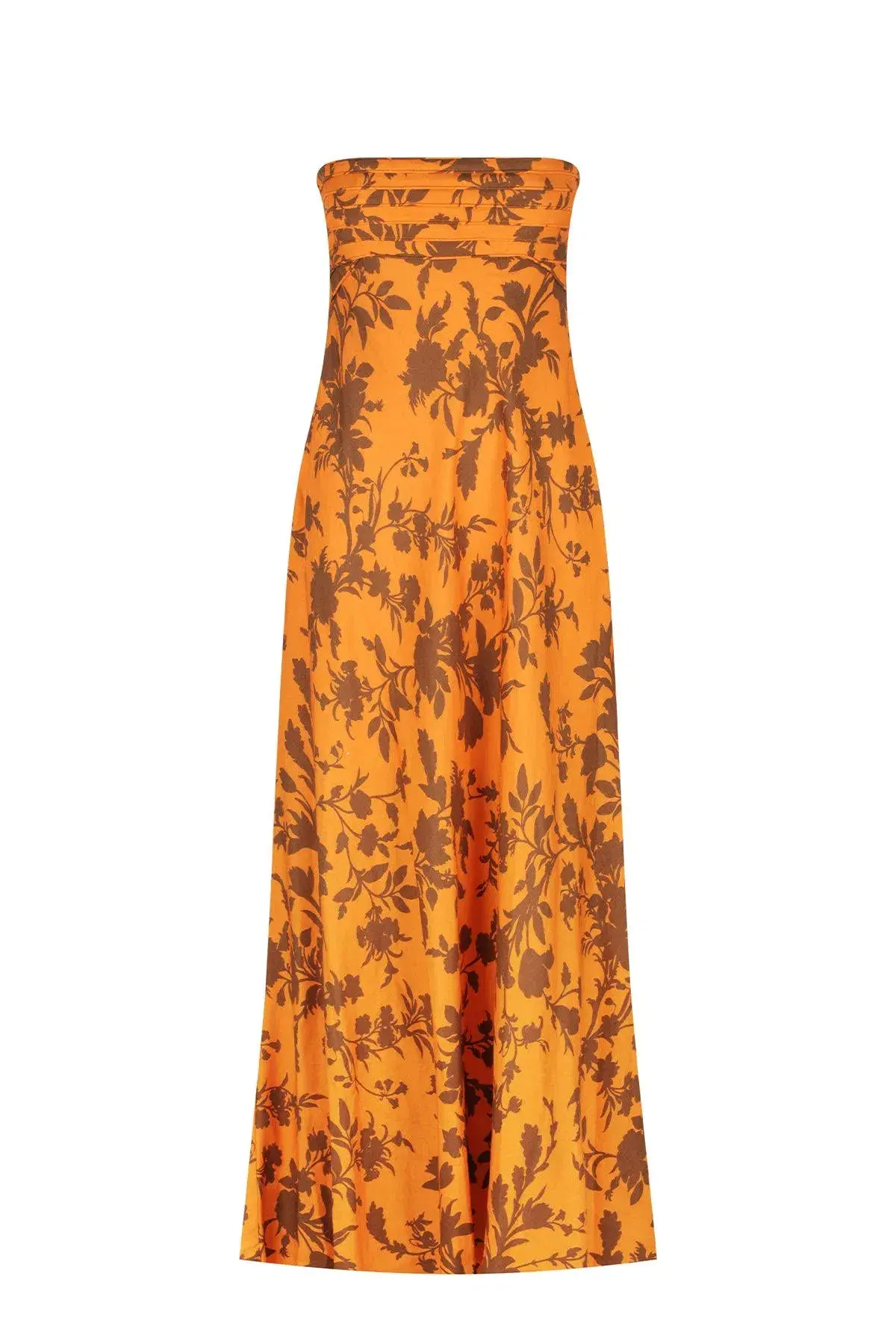 Shona Joy Uli Linen Corded Strapless Maxi Dress Print Size 10 / M - Image 4