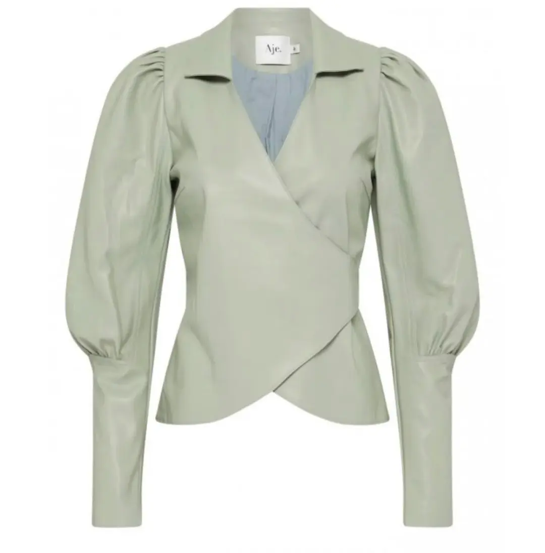 Aje Idyllic Wrap Top and Skirt Set Dusty Sage Green Size 6 for rent on The Volte - main image