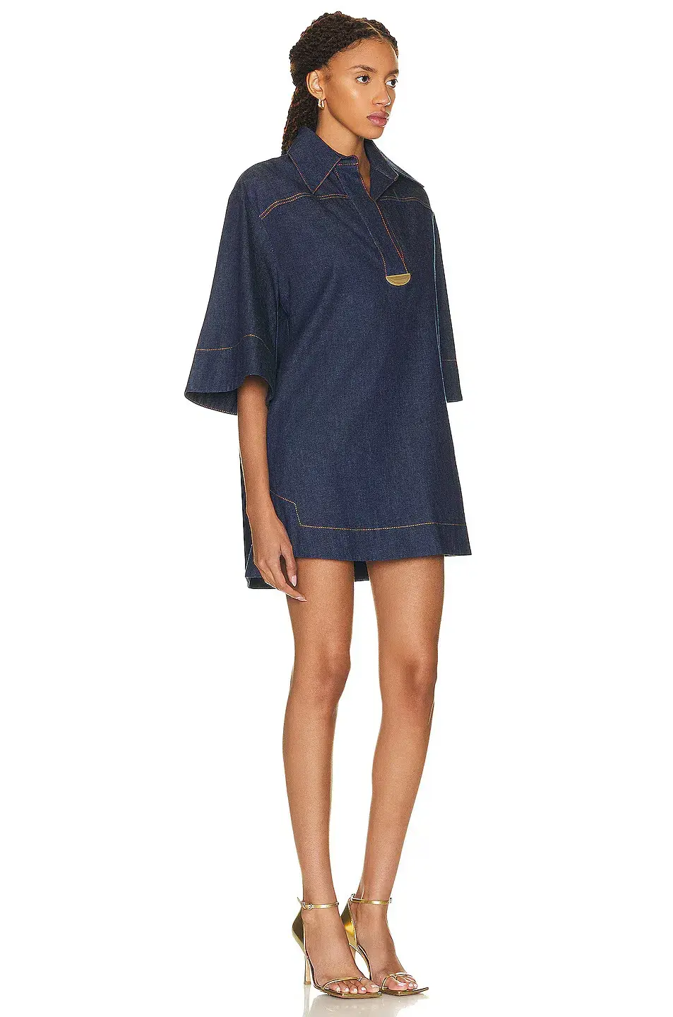 Zimmermann Denim Tunic Dress Ink Size 0 / AU 8 - Image 2