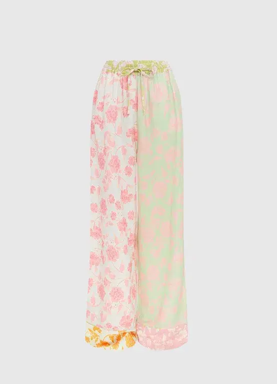 Leo Lin Anemone Splice Print Pants and Shirt Set Multi Size AU 16 - Image 4