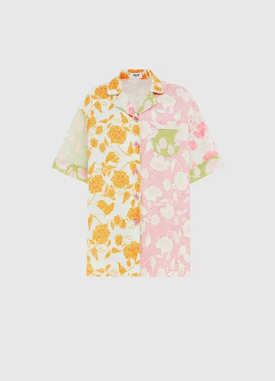 Leo Lin Anemone Splice Print Pants and Shirt Set Multi Size AU 16 - Image 3