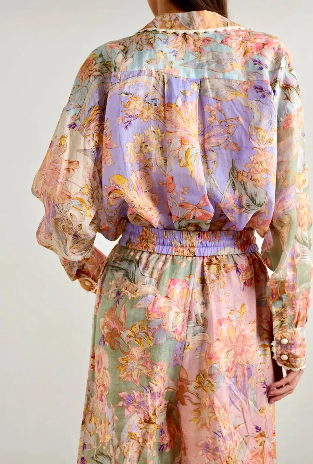 Zimmerman Cira Top and Pant Set Multi-colored Size 0P-1/ Au 6-10 for rent on The Volte - main image