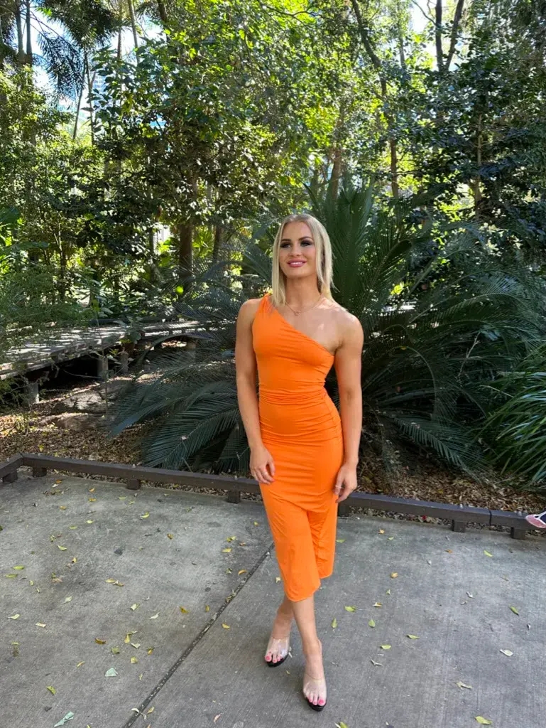 Kookaï Bambi Midi Dress Orange Size 34 / AU 6 - Image 8