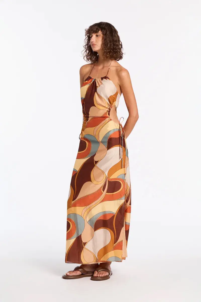 Sir The Label Vista Halter Midi Dress Multi-colored Size 2 / AU 10 - Image 1