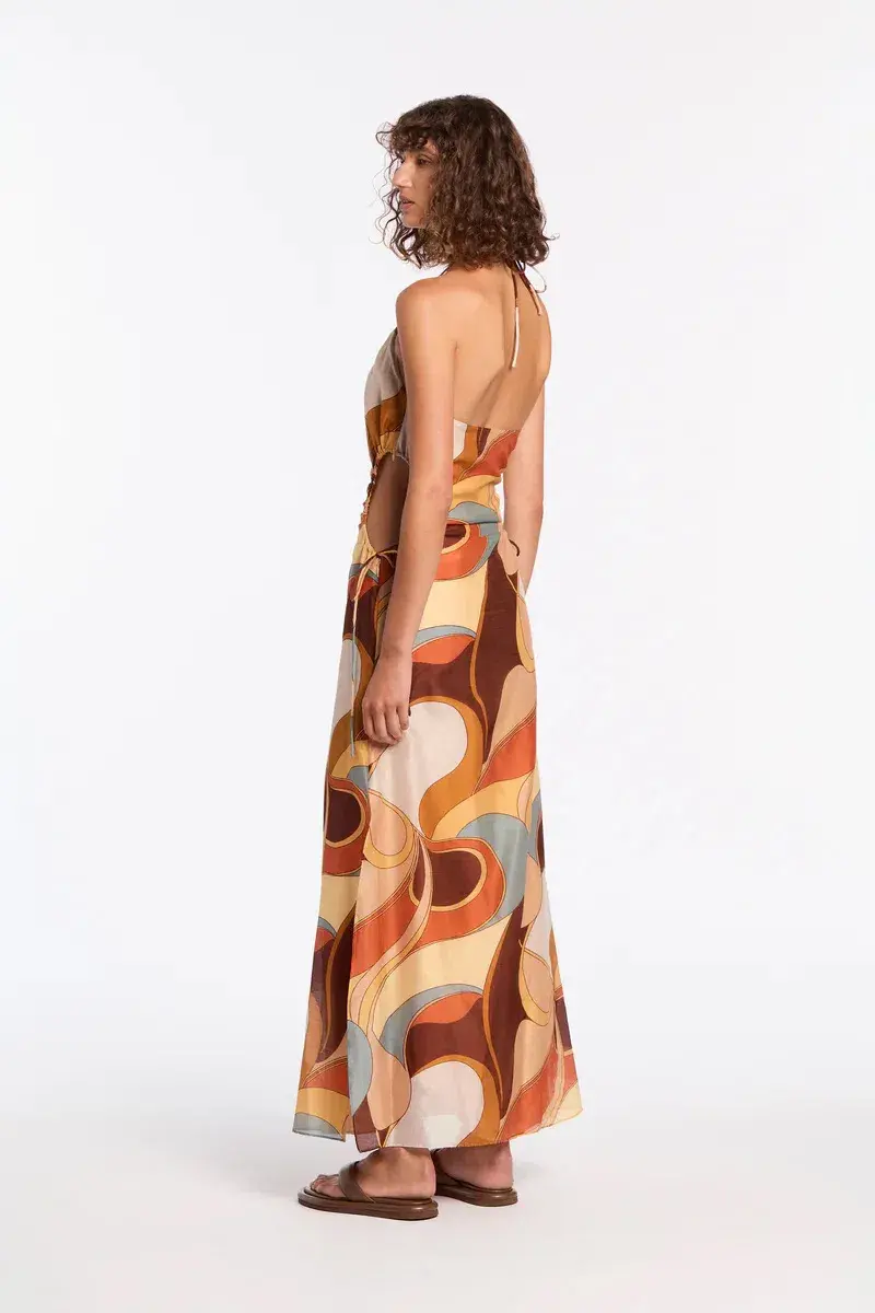 Sir The Label Vista Halter Midi Dress Multi-colored Size 2 / AU 10 - Image 2