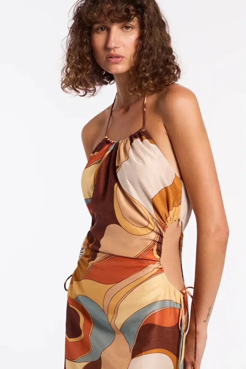 Sir The Label Vista Halter Midi Dress Multi-colored Size 2 / AU 10 - Image 4