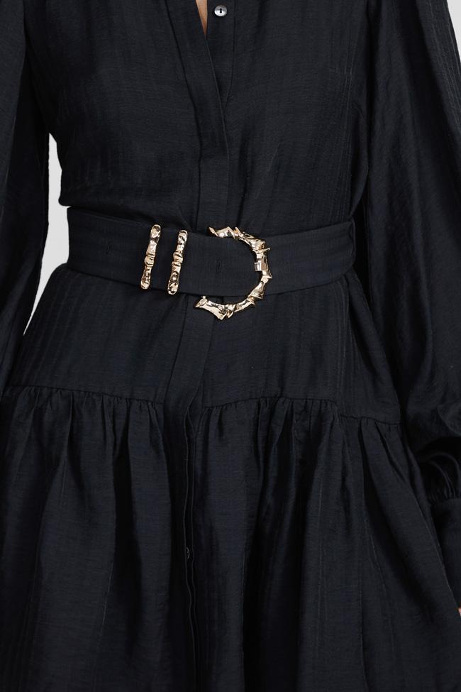 Acler Sherwood Mini Dress Black Size 6 - Image 3