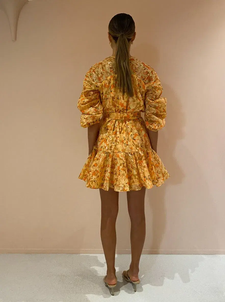 Acler Bonhill Mini Dress in Peach Parfait Size 6 - Image 3