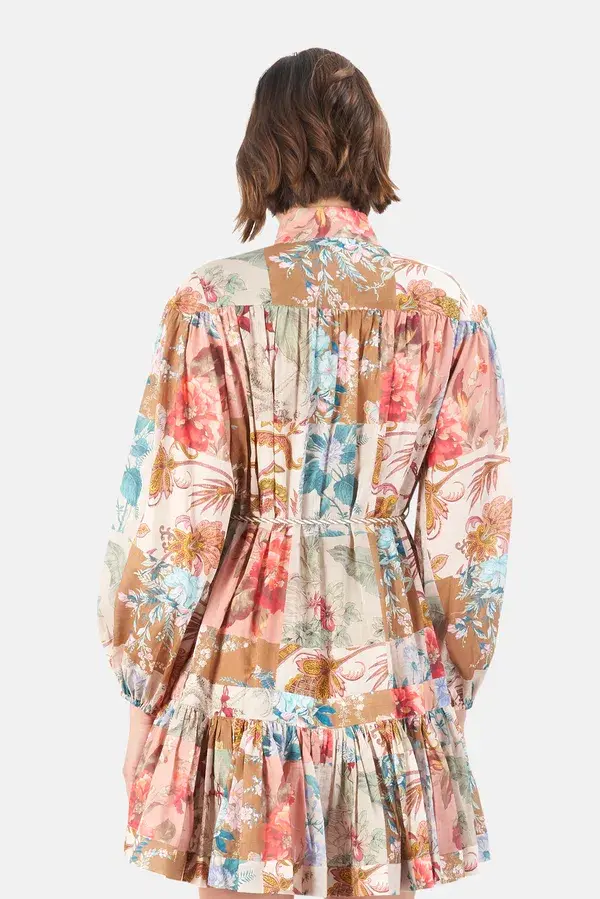 Zimmermann Cassia Drop Waist Mini Dress Floral Size 0P / AU 6P - Image 2