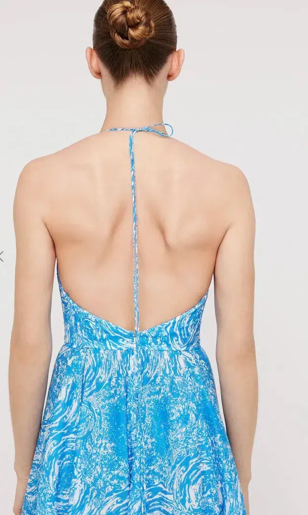 Scanlan Theodore Ocean Cotton Shoestring Dress Blue Size 6 / XS for rent on The Volte - main image