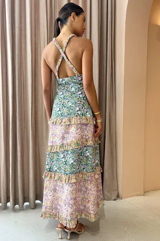 Kate Ford Zouina Cut Out Dress in Multi Size 8 for rent on The Volte - main image