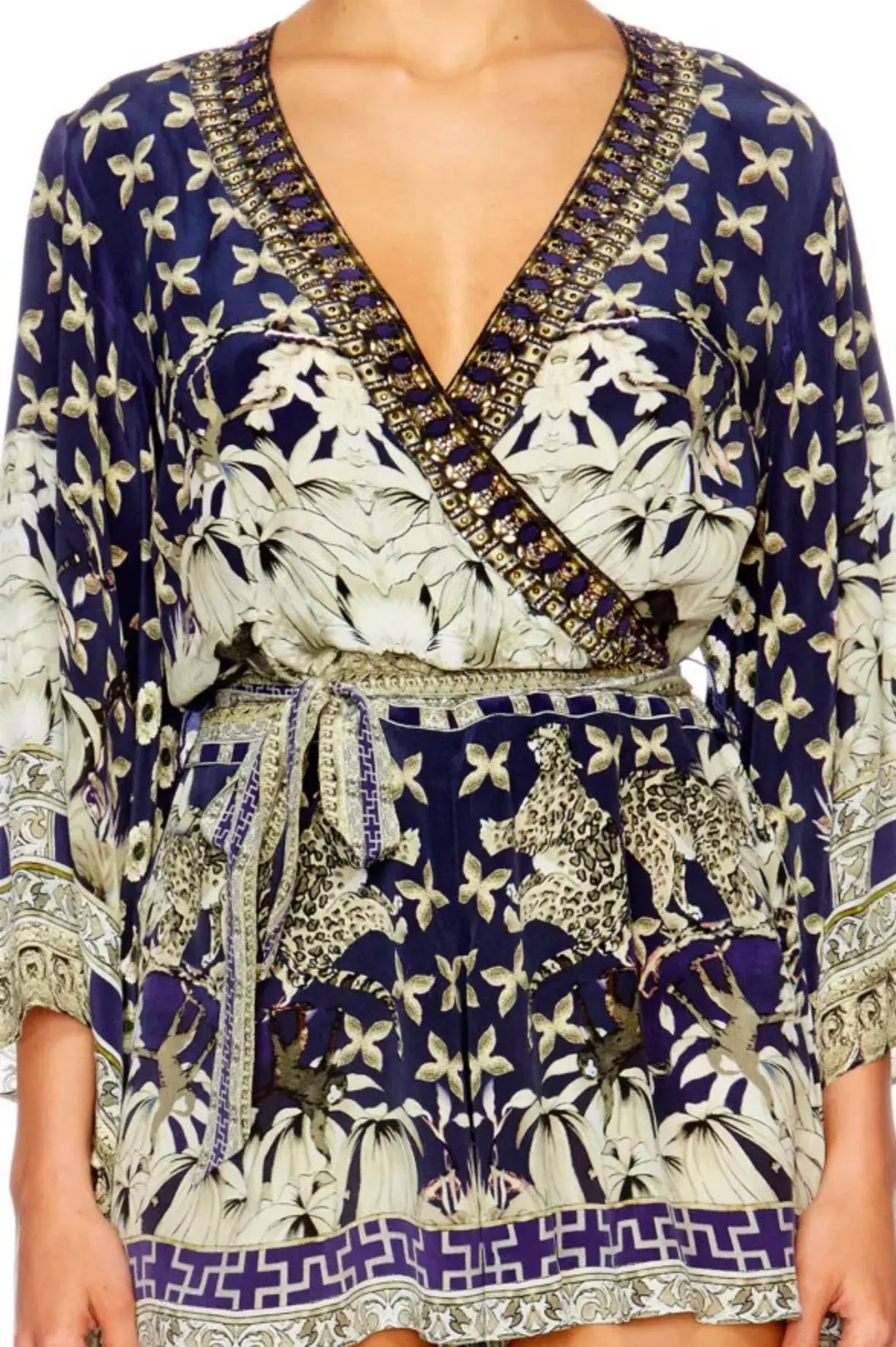 Camilla A Little Past Twilight Kimono Sleeve Playsuit Print Size XS / Au 8 - Image 4