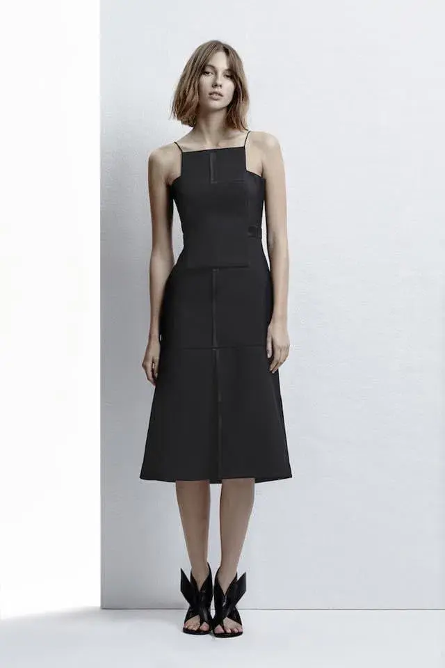 Acler Granger Midi Dress Black Size 12  - Image 1