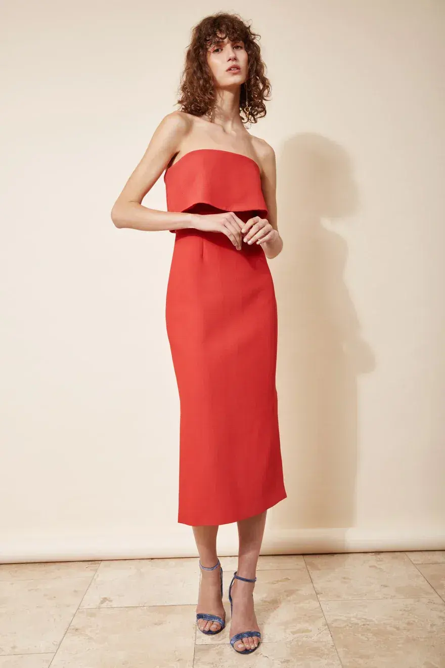 C/MEO Collective Love Like This Midi Dress in Red Size XL / Au 14 - Image 1
