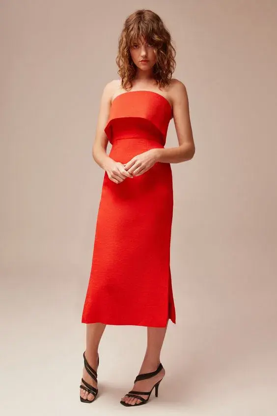 C/MEO Collective Love Like This Midi Dress in Red Size XL / Au 14 - Image 2