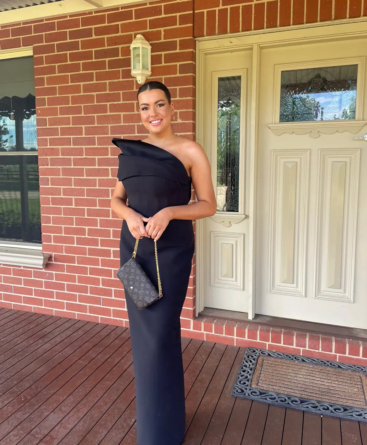Rachel Gilbert Drew Gown Black Size 4 / AU 14 - Image 2