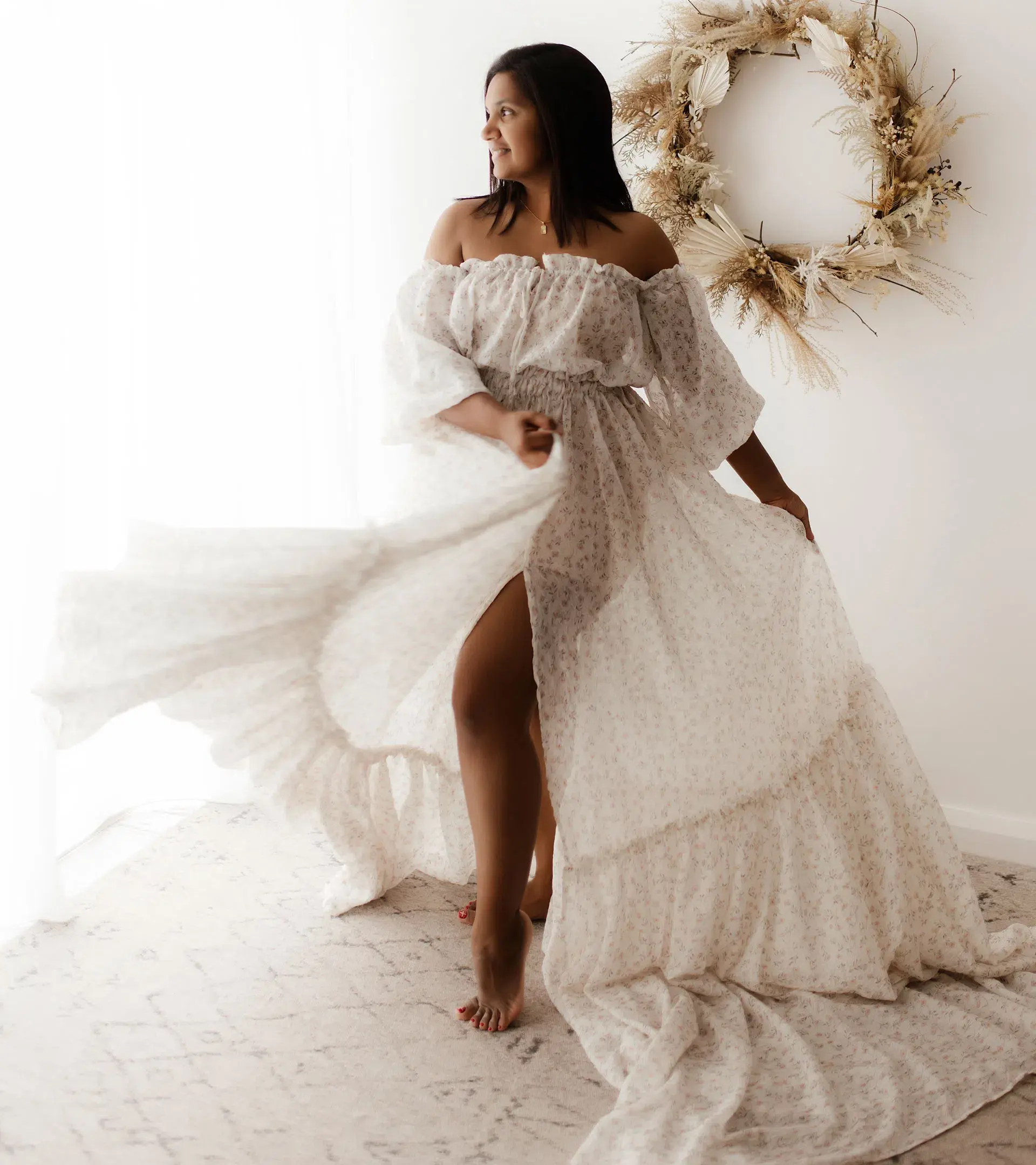 We Are Reclamation There’s Nothing Quite Like You Two Piece Gown in Floral Crinkle Size 22 - Image 9