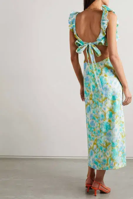 LAUREL FRILL MIDI DRESS - Image 2