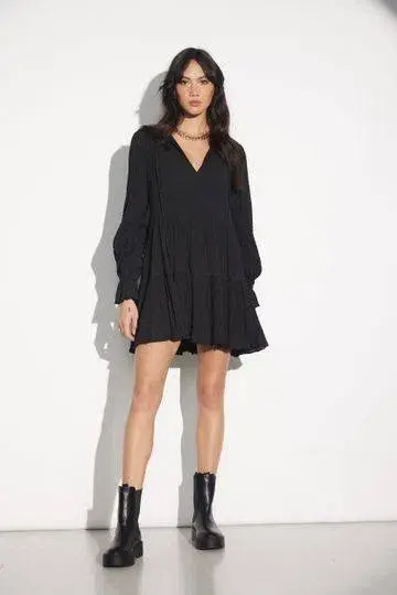 Sovere Asher Reversible Smock Dress Black Size AU 8  - Image 1