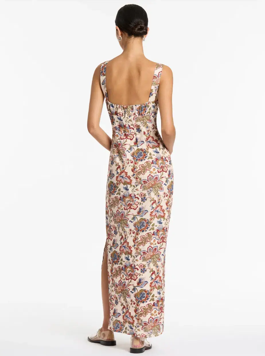 Sir The Label Bettina Midi Dress Nude Size 2 / AU 10 - Image 2