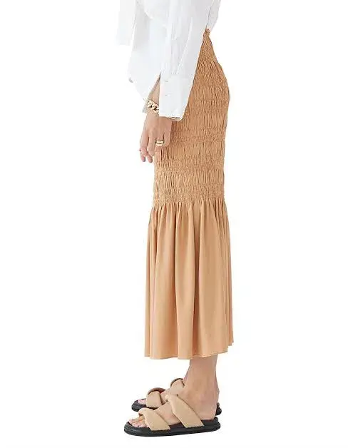 Sovere Trilogy Maxi Skirt Gold Apricot Size AU 8 - Image 3