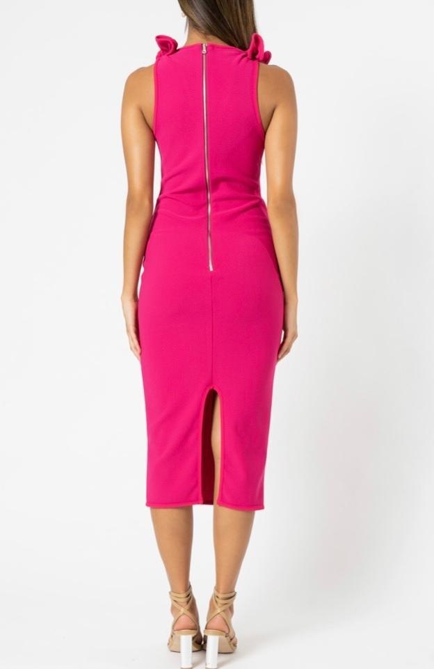 By Johnny v-neck bow shoulder dress size 10 pink  - Image 3