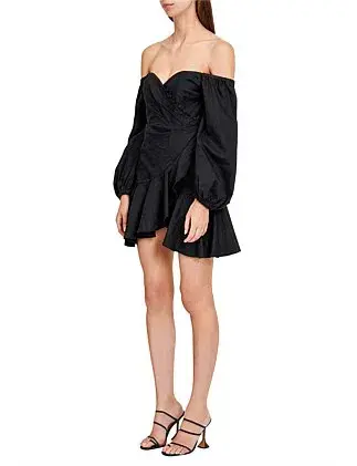 Significant Other Jasmine Short Sleeve Mini Dress Black Size AU 12 - Image 4