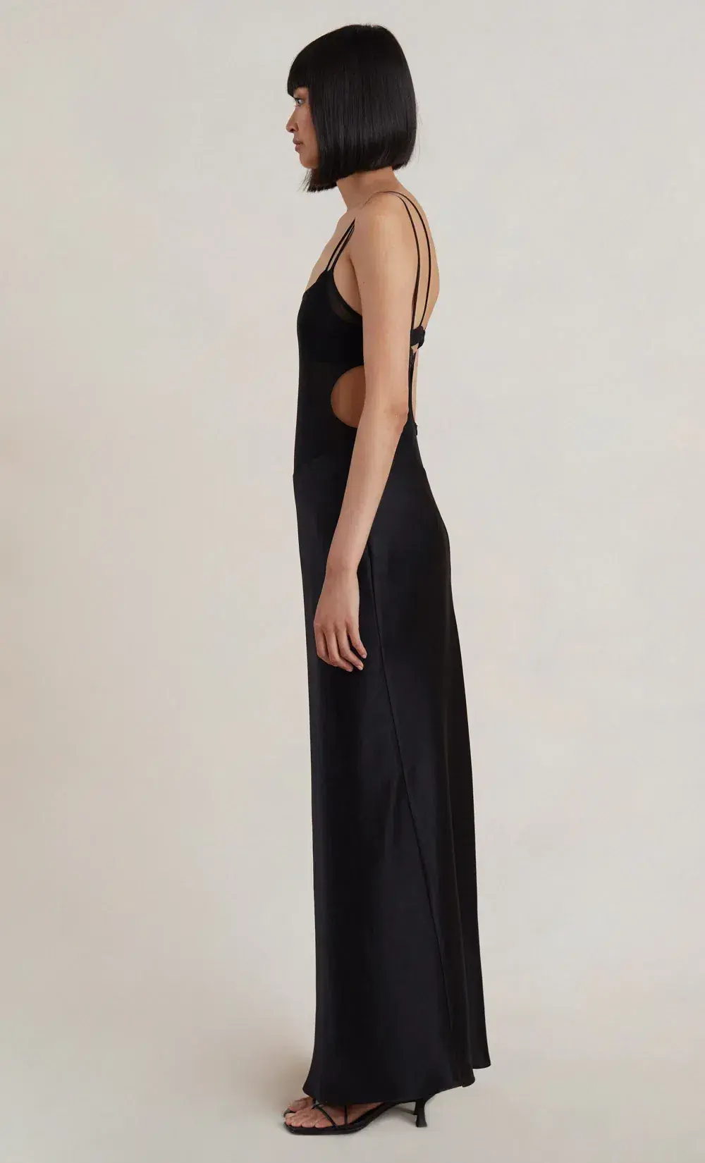 Bec & Bridge Lindsey Cut Out Maxi Dress Black Size 16  - Image 2