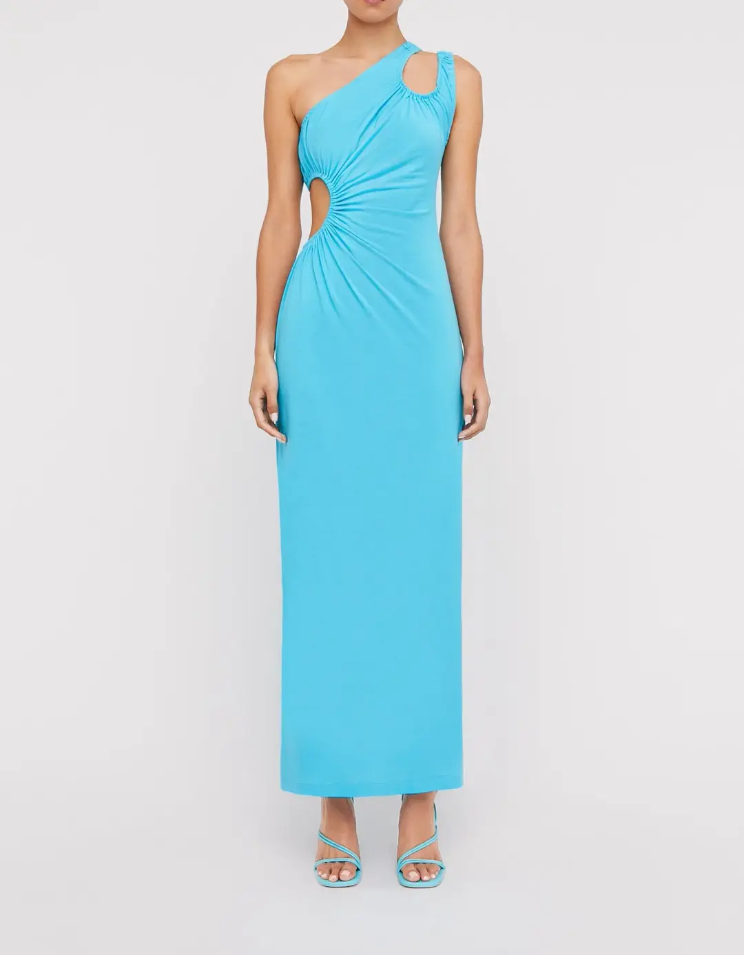 Scanlan Theodore Mercerised Cotton Dress Aqua Blue Size 10 for rent on The Volte - main image
