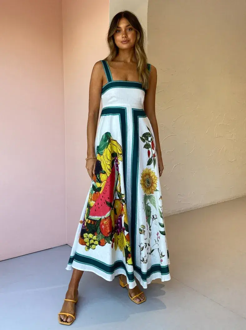 Alemais Frutta Midi Dress Multi Size 12 - Image 2