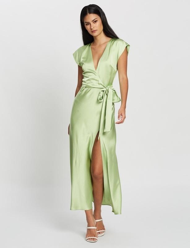 Bec & Bridge Apple Eyes Midi Dress Green Size 8 for rent on The Volte - main image