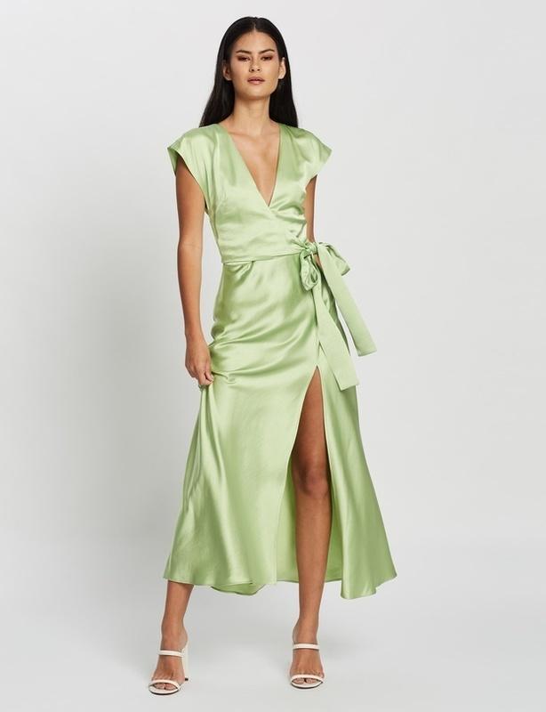 Bec & Bridge Apple Eyes Midi Dress Green Size 8 - Image 2