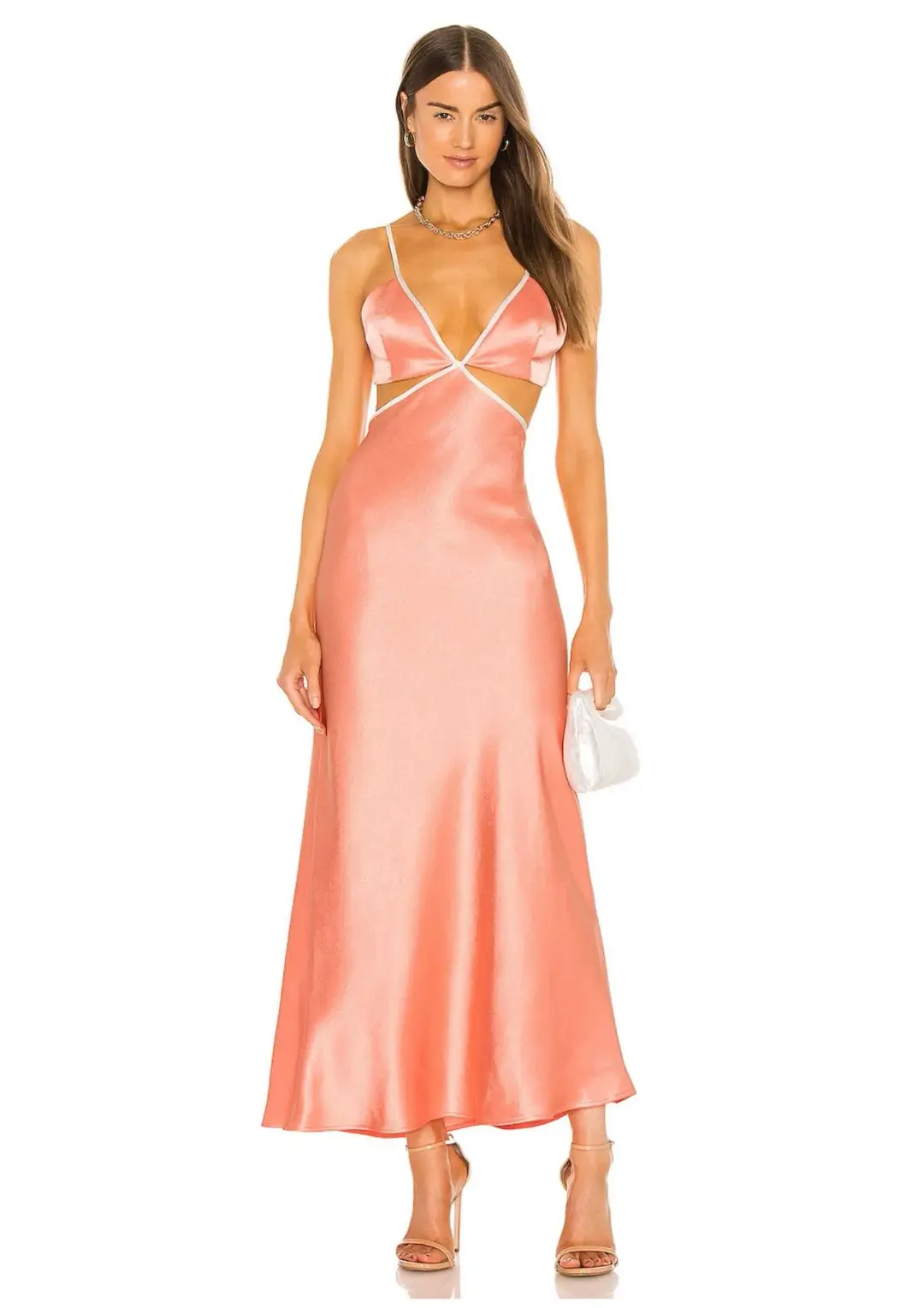 Bec & Bridge Veronique Maxi Dress Coral Size 12 for rent on The Volte - main image
