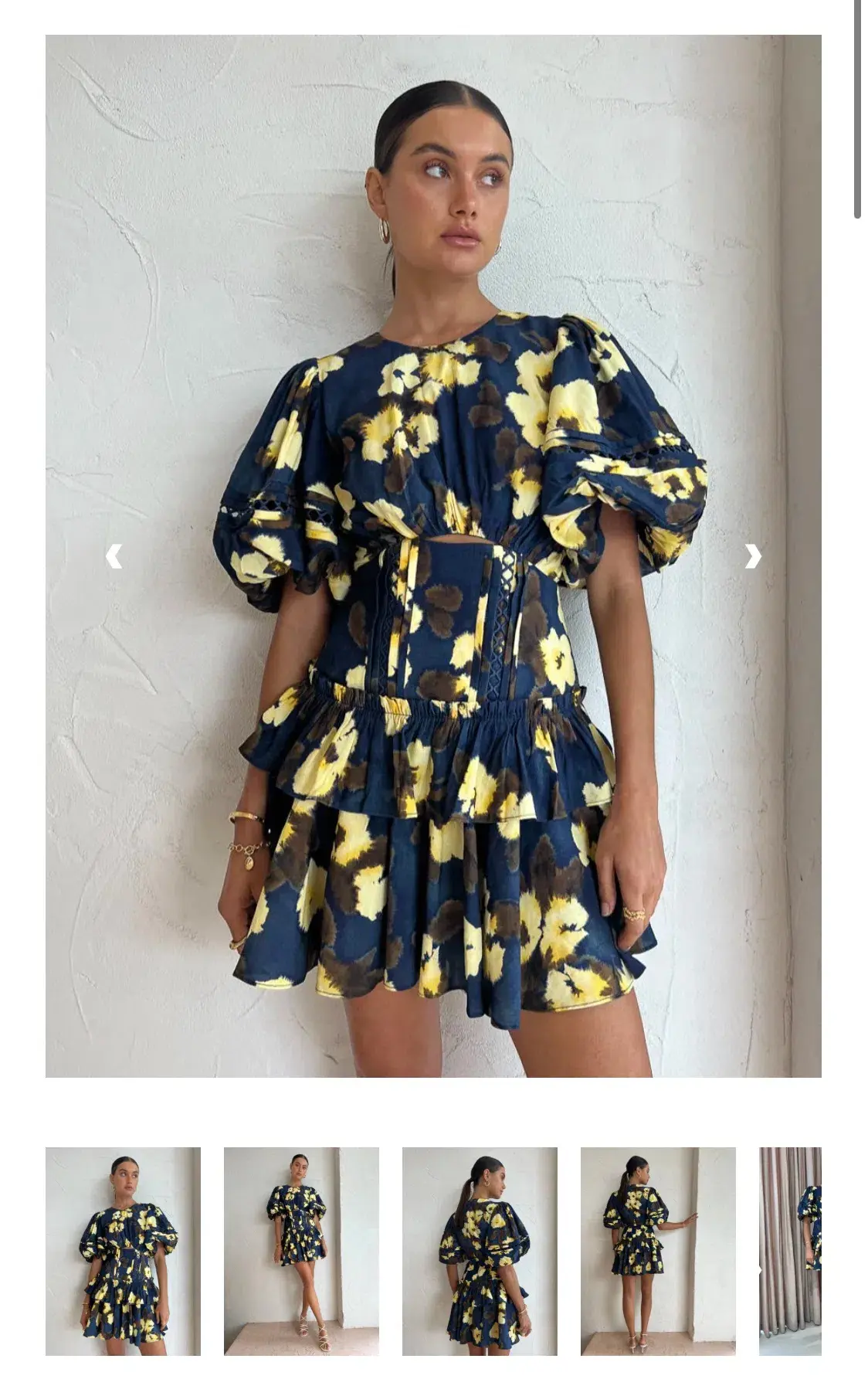 Acler Clovelly mini dress navy size 10 - Image 4