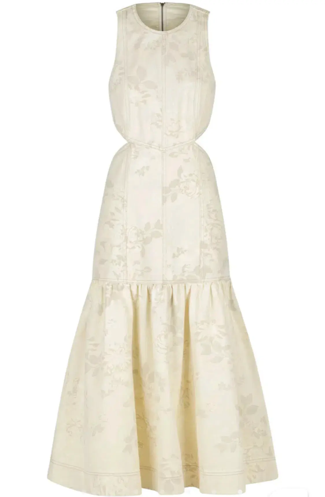 Shona Joy Monica Panelled Cut Out Midi Dress  Cream Size  8 - Image 5