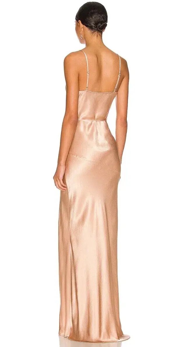Shona Joy La Lune Bias Cowl Maxi Dress in Desert Rose for rent on The Volte - main image
